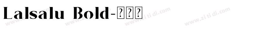 Lalsalu Bold字体转换